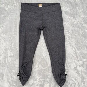Lucy Powermax Women Crop Ruched Leggings Medium Capri Athletic Nylon Blend Pants